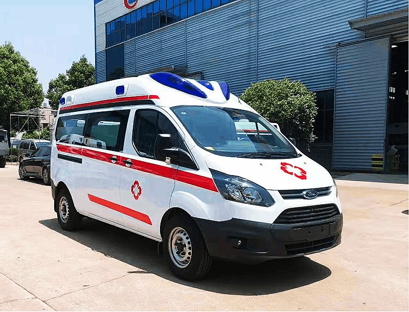 福特V362中軸中頂柴油版監護型救護車(chē)